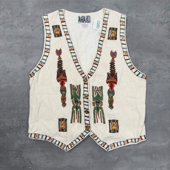 AGAPO Jackets & Blazers - Vintage AGAPO Embroidered Vest